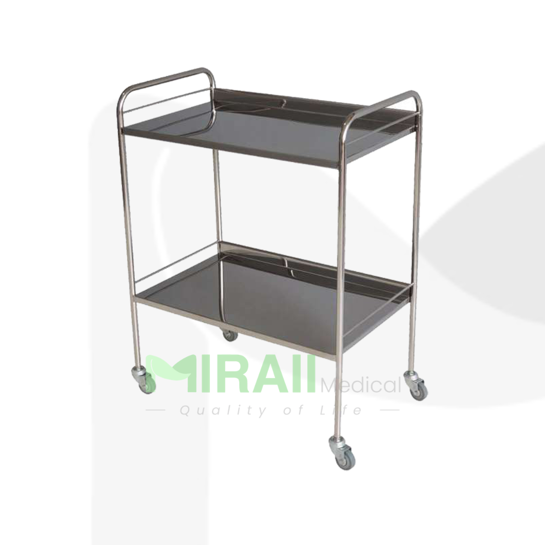 MIRAII Instrument Trolley 2 Fixed Shelves