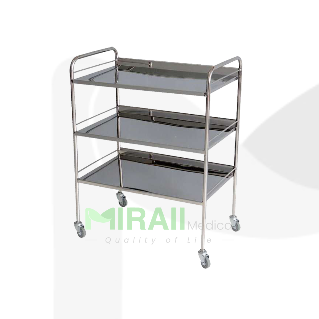 MIRAII Instrument Trolley 3 Fixed Shelves